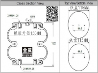 機(jī)械設(shè)備糾偏空氣彈簧氣囊減振器F02-122-128 G1/4 M8 W01-358-0025 354-6831 W01-358-6831 Air Spring Assembly Mechanical equipment rectifying air spring air bag damper