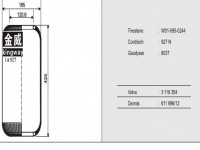 JW927橡膠空氣彈簧/氣囊/Air spring shock absorbers/927N/W01-095-0244/8037/3116354/611896/12