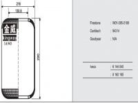 JW943橡膠空氣彈簧/氣囊/Air spring shock absorbers/943N/W01-095-0189/6144040/8160165/IVECO